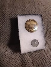 Reichstag Besuch In Berlin Pin Brooch & Vintage 1942 German Coin picture