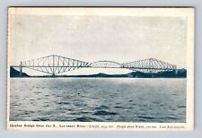 Quebec City Quebec-Canada, Bridge Over St Lawrence River, Vintage Postcard picture