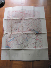WWII US ARMY MAP BASEL STUTTGART REUSED PAPER GERMAN MAP OF ENGLAND picture