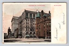 Milwaukee WI-Wisconsin, Wisconsin St. Looking West, c1906, Vintage Postcard picture