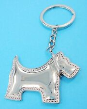Adorable Scottish Terrier Scottie Dog Key Chain Or Purse Charm Silver plated picture
