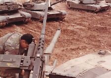 Original Photo 2nd ARMORED DIVISION M1 ABRAMS TANKS 1985 NATO West Germany 641 picture