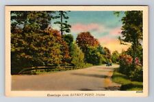 Bryant Pond ME-Maine, Scenic Greetings Vintage Souvenir Postcard picture