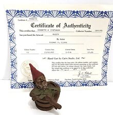 Buzzy 1983 Tom Clark Gnome in a Barrel Cairn #1001 Ed#35 Artist Signed COA picture