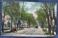 1910s Winona Minnesota Center Street Homes & Trolley Postcard picture