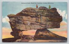 Postcard Balanced Rock Chattanooga TN 1 Cent George Stamp not Cancelled Jakiela picture