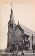 Pawtucket RI Rhode Island St Saint Josephs Church Holy Family Vtg Postcard A46 picture