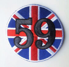 59 CLUB CAFE RACE UK FLAG EMROIDERED IRON ON Cafe Racer PATCH  picture