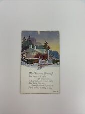 Postcard Christmas Cottage OCP Co. #2460 B Posted 1920 picture