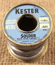 Kester Solid Wire Solder 50/50 Alloy .125 Dia 1.04 Lbs Vintage Tools USA picture
