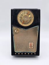 Vintage Emerson Nevabreak Pocket Radio Model 888 Black Mid Century Retro - As Is picture