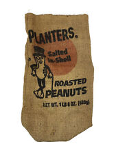 Vintage Planter's Peanuts Sack 1 lb 8 oz (1.5LB) Burlap Bag Sack Advertising picture