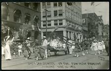 SPOKANE WASHINGTON - SHERIDAN SCHOOL 1913 POW WOW PAGEANT RPPC RP Photo Postcard picture