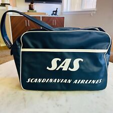 SAS Scandinavian Airlines Vintage Travel Handbag Carry On Luggage picture