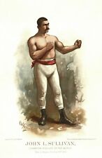 1883 John Sullivan Champion Pugilist Boxer Fighter Retro Art Print Picture 4x6 picture