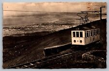 Postcard Naples Napoli Panorama Train Car Trolley Railroad Real Photo RPPC  picture