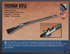 FREEMAN RIFLE .50 Centerfire Single-Shot Gun Atlas Classic Firearm PHOTO CARD picture