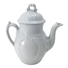 Antique Victorian White Ironstone China Teapot Cottage Farmhouse Decor 9