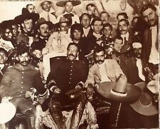 Mexican Revolution Generals Pancho Villa, Zapata on Presidential Chair16x20 picture