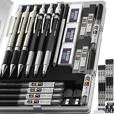 6PCS Art Mechanical Pencils Set, 3 PCS Metal Drafting Pencil 0.5 Mm & 0.7 Mm... picture