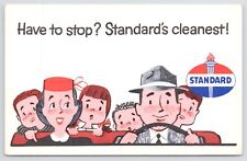 Advertising~Standard~Have To Stop?~Standard's Cleanest~Fuel Station~Vintage PC picture
