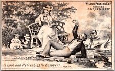 Wilson Packing Co Cooked Corn Beef Feeding Swan Picnic Park Summer HQV1 picture