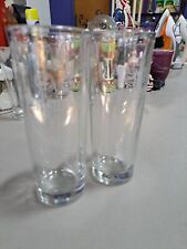 Brandy Presidente Imported  Etched Dia De Los Muertos Beer Pint Glass Pair Rare picture