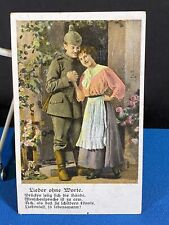 WWI German Songs Without Words Soldier Romantic Postcard Postmarked 1918 picture