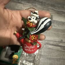 Looney Tunes Miniature Christmas Tree Ornament Pepe Le Pew Vintage picture
