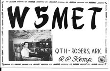 QSL  1954 Rogers Arkansas RPPC   radio card picture