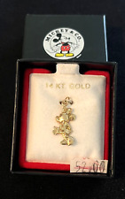 Minnie Mouse 14 K Gold Pendant Charm**RETIRED DISNEY CHARM** NEW IN BOX  1990's picture