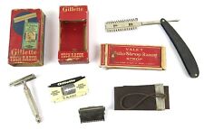 Vintage Lot of Gillette Tech Razor, Auto Strop Strap, Durham Demonstrator, Etc picture