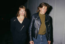 Swedish actress Maud Adams American singer actor Jack Wagner 1985 Old Photo picture