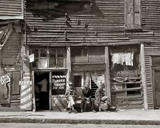 1936 RURAL BARBER SHOP Mississippi DEPRESSION ERA  8.5x11 PHOTO picture