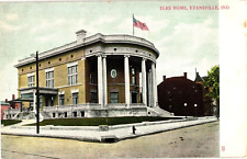 Elks Home Building Evansville IN Unused Undivided Postcard c1905 picture