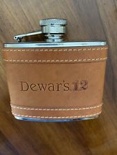 New Dewer’s 12 Leather and Stainless Steel Flask 4 Ounce picture