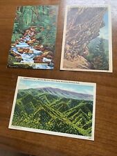 3 Vintage Gatlinburg TN Alum Cave  Porters Creek Great Smoky Mountains Postcards picture