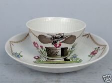 Old 18C Wallendorf German Porcelain Wedding Cup and Saucer - Love & Friend 1 picture