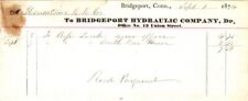 Housatonic RR Co   Bridgeport Hydraulic Co Bill Requesting Payment, Sept 1, 1874 picture