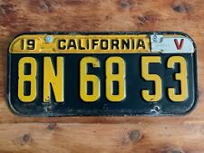 1941 1942 1943 California License Plate picture