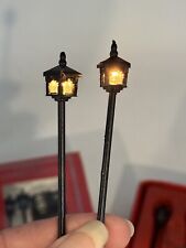 Christmas Miniature Lamp Lights Village Street Battery Operated Original 3” Tall picture