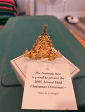 Danbury Mint - 1985 Annual Gold Christmas Ornament -  