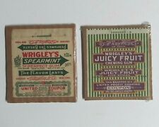 Vintage Wrigley's Spearmint & Juicy Fruit Chewing Gum Wrapper w/ Coupon 1920's picture