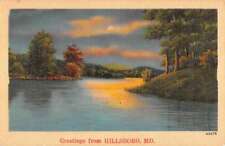 Hillsboro Maryland Scenic Waterfront Greeting Antique Postcard K90253 picture