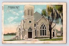 Postcard Florida Lakeland FL Presbyterian Church 1920 Posted White Border picture