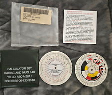 ATOMIC BOMB CALCULATOR SET RADIAC AND NUCLEAR YIELD CIRCULAR SLIDE RULE MINT CON picture