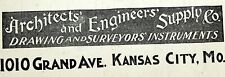 1880s-1900 ARCHITECTS and ENGINEERS SUPPLY CO Victorian Business Card KC Mo picture