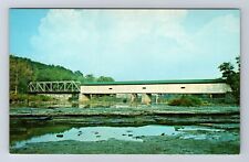Harpersfield OH-Ohio, Grand Bridge, Grand River, Antique Vintage Postcard picture