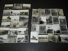 Lot 38 Original WWII Snapshot Photos JAPANESE CITY PORT 1945 OCCUPIED JAPAN 1192 picture