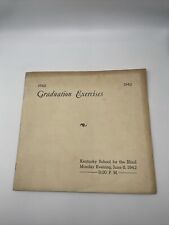 1942 Kentucky School For The Blind Graduation Exercises Booklet picture